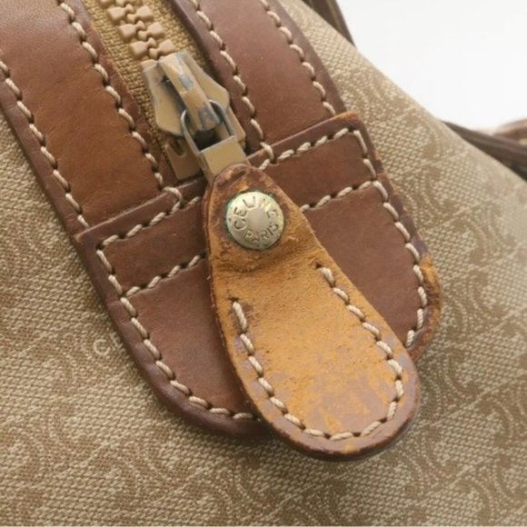 Authentic CELINE Macadam Canvas Hand Bag PVC Leather Beige 🔥made in Ital… - Picture 12 of 14